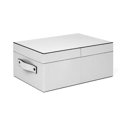 Zdjęcie Eleganckie skórzane pudełko na drobiazgi