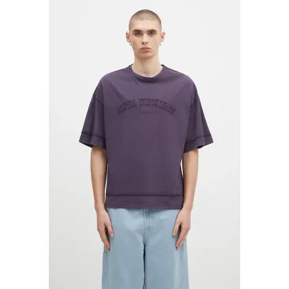 Zdjęcie Alpha Industries t-shirt bawełniany Open Edge męski kolor fioletowy z aplikacją 148505