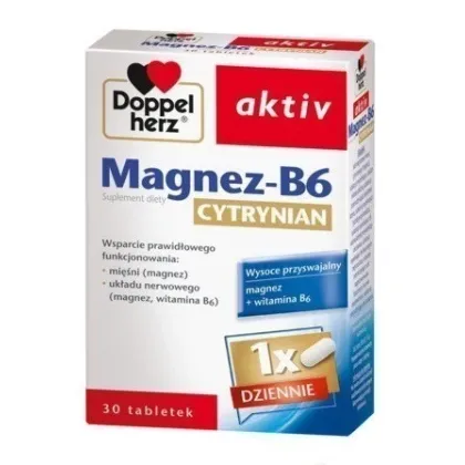 Zdjęcie Doppelherz Aktiv Magnez B6 Cytrynian, Tabletki DOPPELHERZ