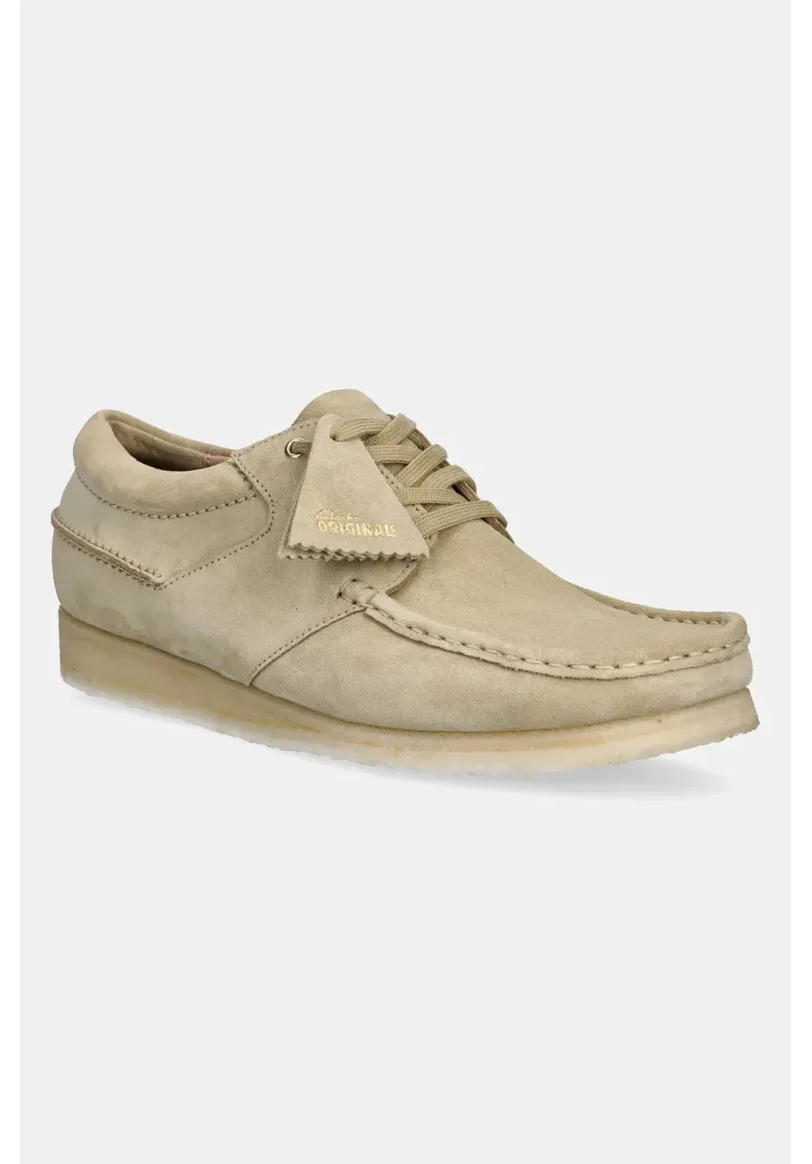 obrazek 1 Clarks Originals półbuty zamszowe Wallabee Boat męskie kolor beżowy 26175753