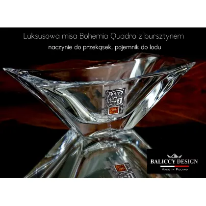 Zdjęcie Luksusowa misa z bursztynem Quadro - inicjały