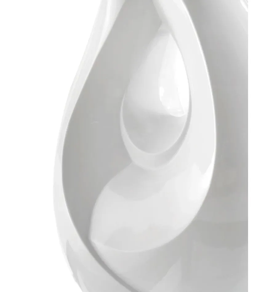 obrazek 3 Wysoka lampa z porcelany ze stożkowatym abażurem