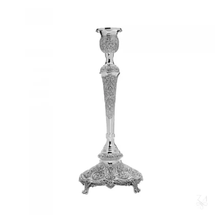 Zdjęcie Piękny stylowy pojedynczy świecznik Lanzarote ze srebra - Zaramella Argenti