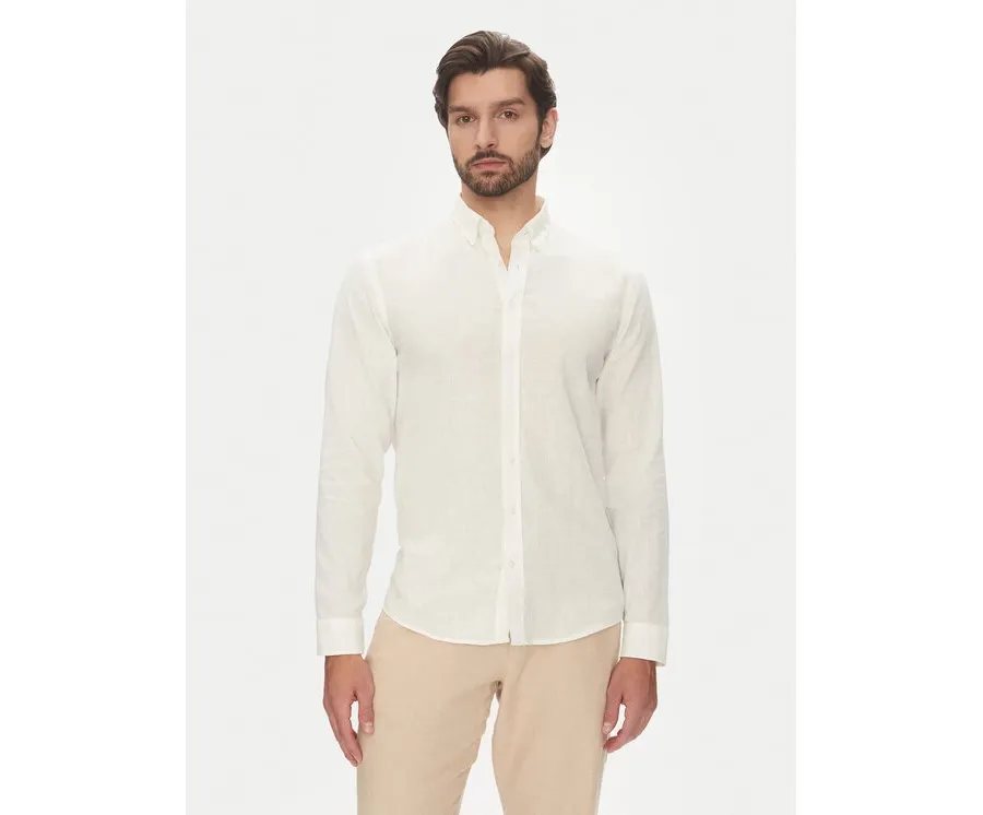 obrazek 1 Lindbergh Koszula 30-203344B Biały Relaxed Fit