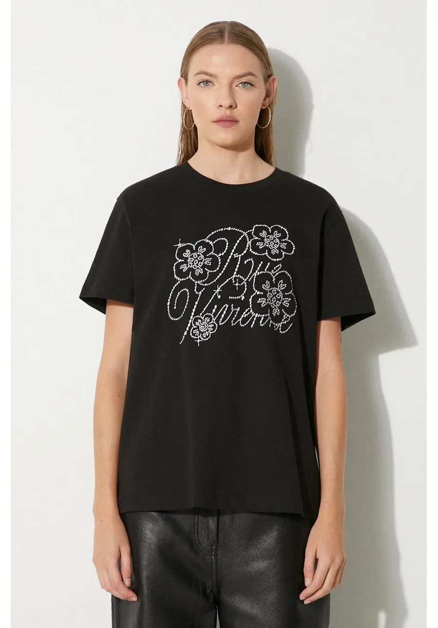 obrazek 1 Kenzo t-shirt bawełniany Constellation Emb damski kolor czarny FE62TS1434SG.99J