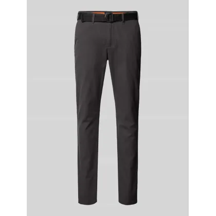 Zdjęcie Chinosy o kroju slim fit z fakturowanym wzorem