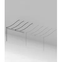 Picture Double extension of the Tibisco wall pergola 372×321 cm without roof for a unique garden