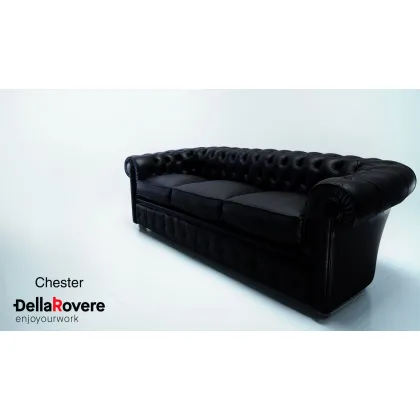 Zdjęcie Piękna skórzana sofa 3 osobowa do gabinetu