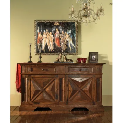 Zdjęcie Stylowy włoski dwudrzwiowy kredens z litego drewna