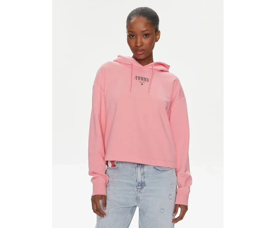 obrazek 1 Tommy Jeans Bluza Essential Logo DW0DW17797 Różowy Relaxed Fit