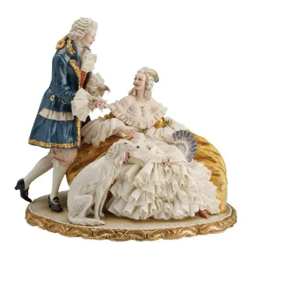 Zdjęcie Figura kobiety i mężczyzny z porcelany