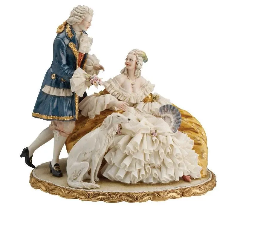 picture 1 Figure of a woman and a man made of porcelain