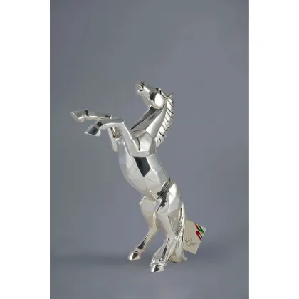 Zdjęcie Posrebrzana ozdobna statuetka konia - ArtBe