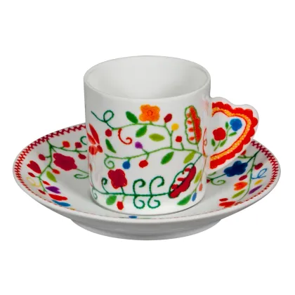 Picture Coffee cup and saucer inspired by Valentine's Day - Vista Alegre