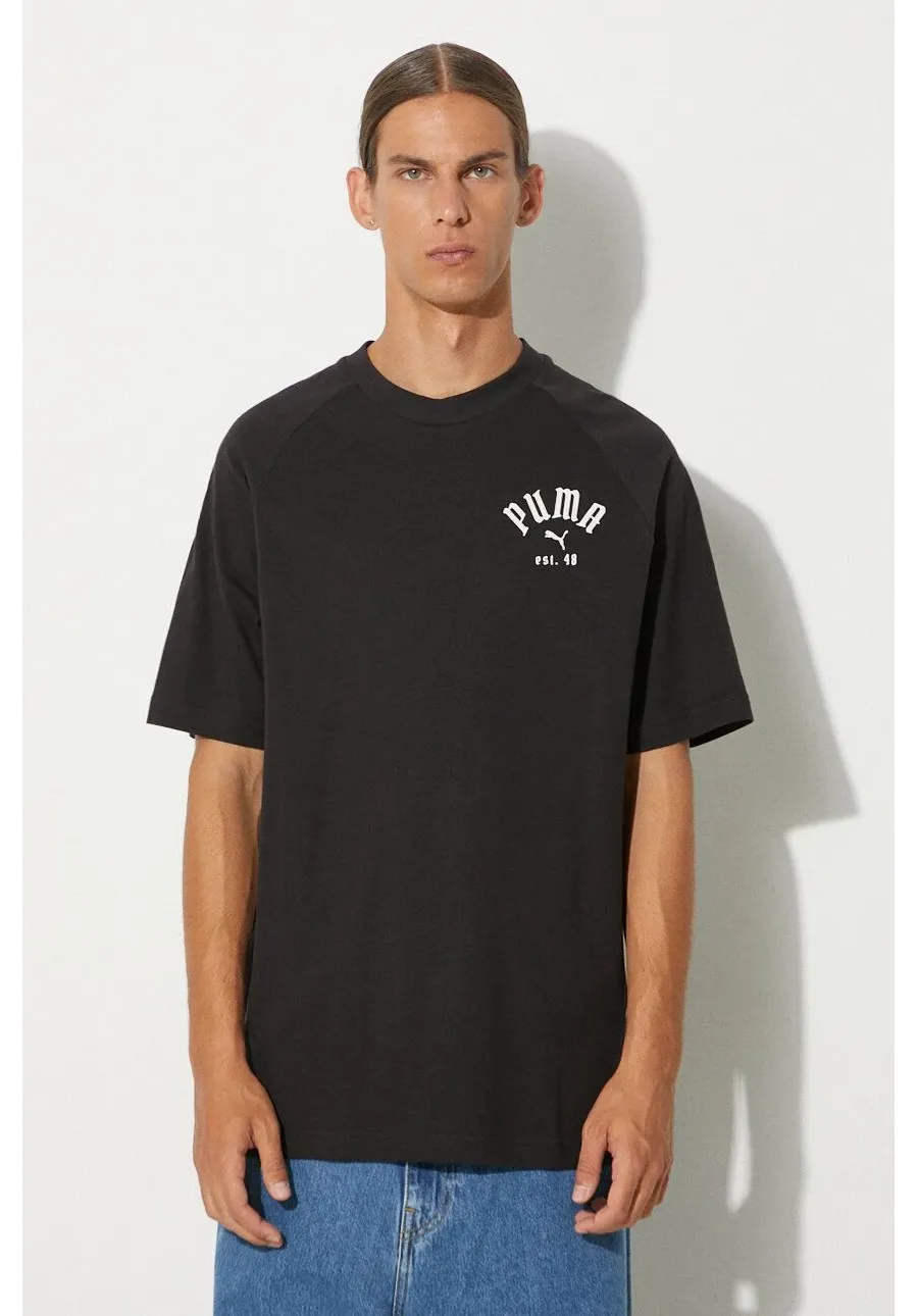 obrazek 1 Puma t-shirt Classics Play Paris męski kolor czarny gładki 626767