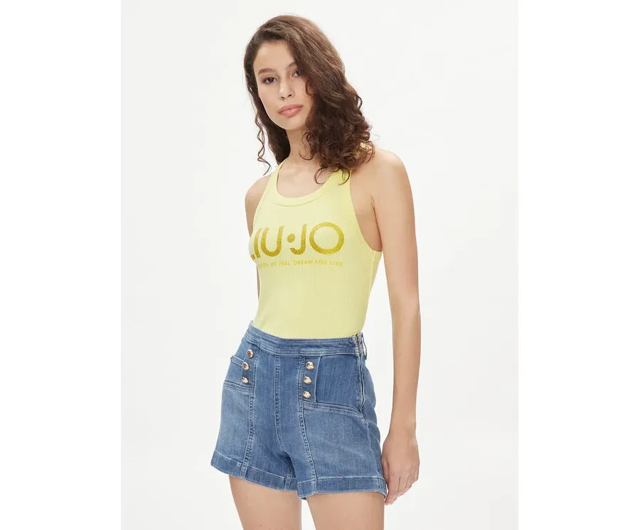 obrazek 1 Liu Jo Top MA4327 J4695 Żółty Slim Fit