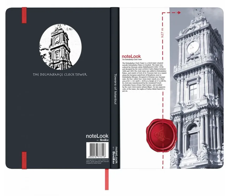 obrazek 6 Idealny na prezent notatnik - Towers Of Istanbul Dolmabahce Clock Tower