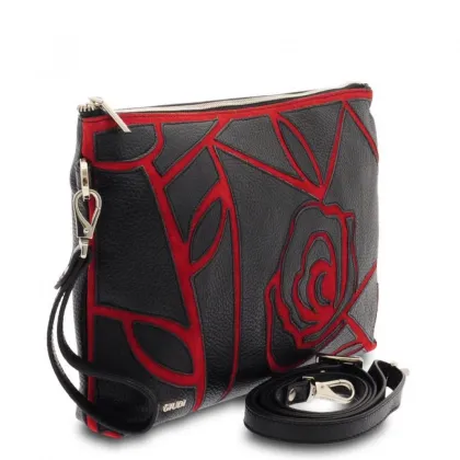 Zdjęcie Designerska skórzana torebka z motywem róży - Giudi