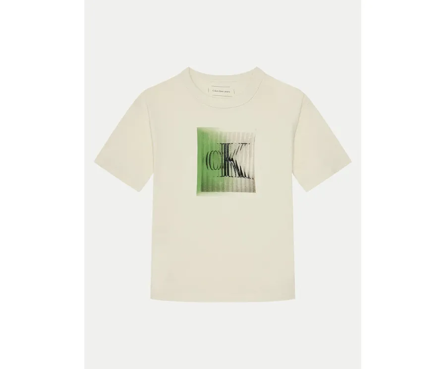 obrazek 1 Calvin Klein Jeans T-Shirt IB0IB02356 Beżowy Regular Fit