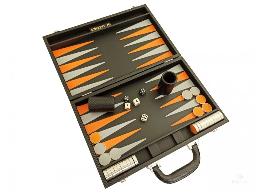 obrazek 1 Stylowy zestaw do gry w Backgammon, Tryktrak - walizka ze sztucznej skóry