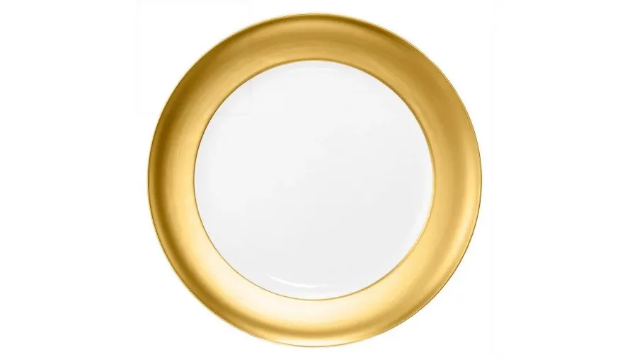 obrazek 1 Luksusowy okrągły porcelanowy półmisek o złotym wykończeniu – Tettau