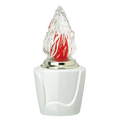 Zdjęcie Wyjątkowa porcelana - elektryczna lampka na nagrobki
