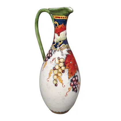 Picture Italian jug decorated with vine leaves and grapes