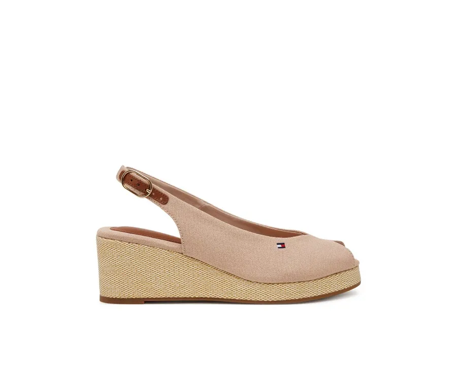 obrazek 1 Tommy Hilfiger Espadryle Flag Mid Wedge Espad Slingback FW0FW08595 Różowy