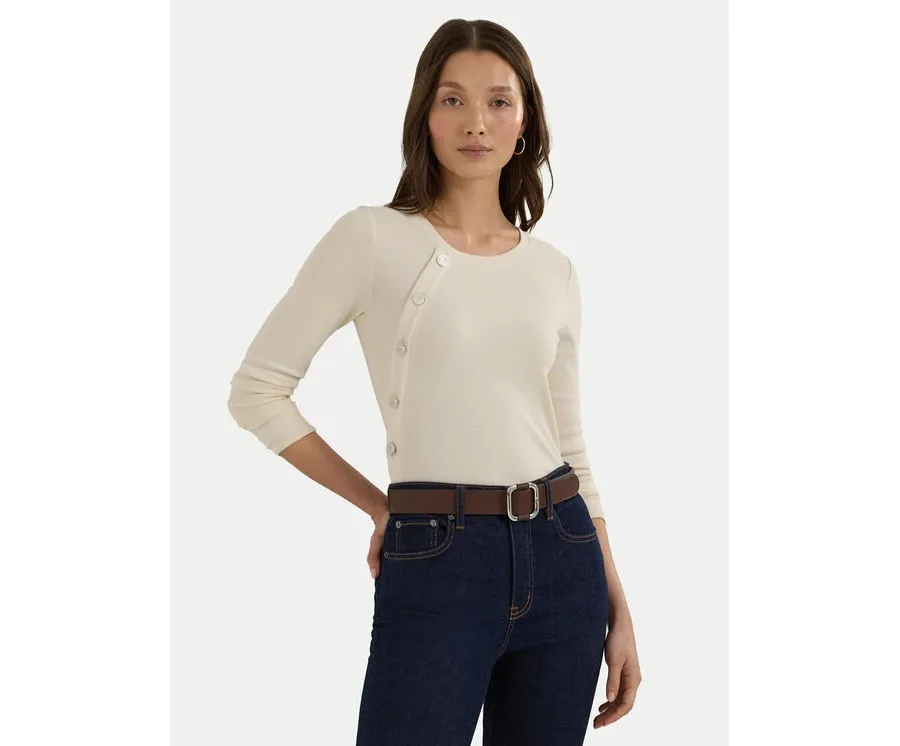 obrazek 1 Lauren Ralph Lauren Sweter 200940514001 Écru Regular Fit LAUREN RALPH LAUREN