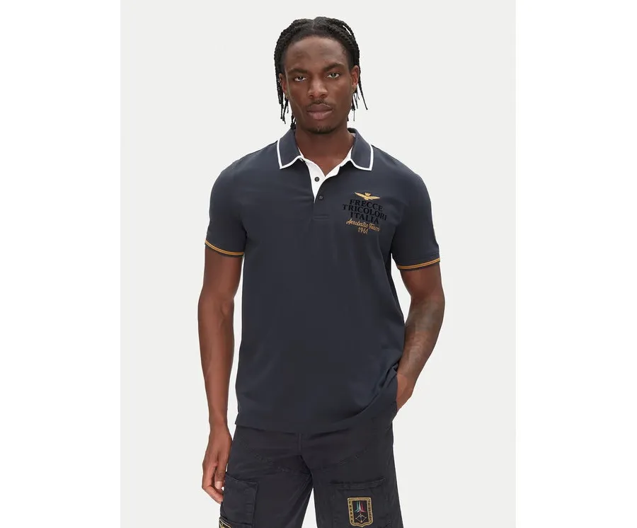 obrazek 1 Aeronautica Militare Polo 251PO1859P191 Granatowy Regular Fit