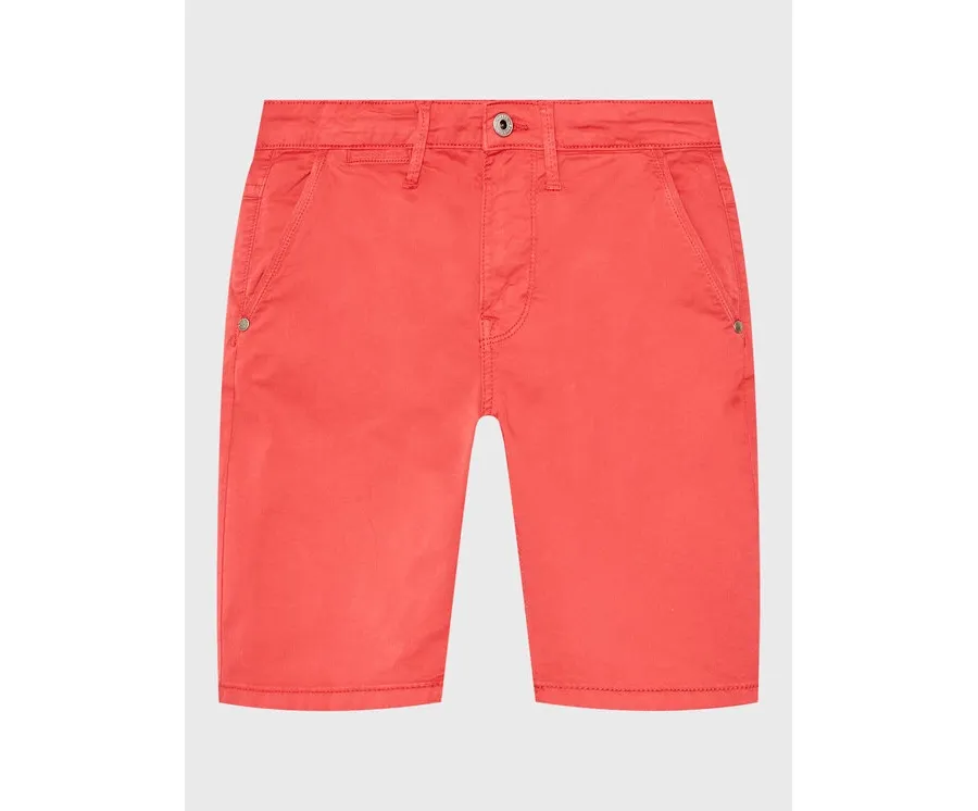 obrazek 1 Pepe Jeans Szorty materiałowe Blueburn Short PB800726C75 Czerwony Regular Fit