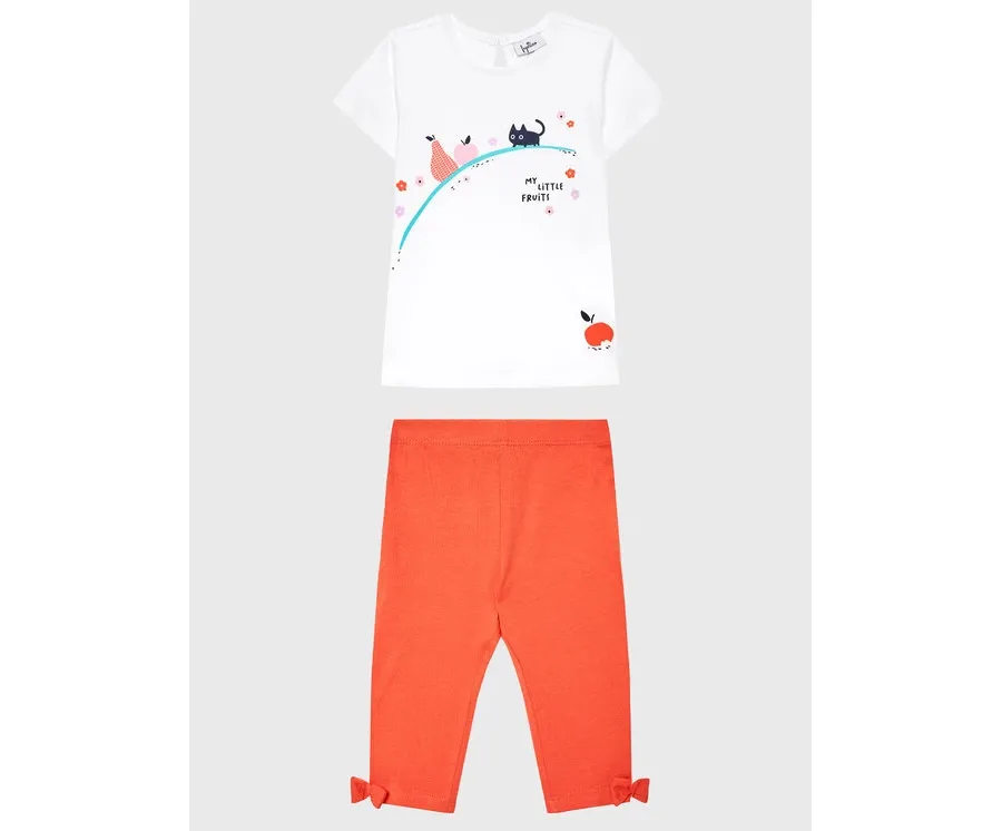 obrazek 1 OVS Komplet t-shirt i legginsy 1766934 Biały Regular Fit