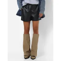 Zdjęcie Noisy May Szorty z imitacji skóry Andy 27029281 Czarny Regular Fit