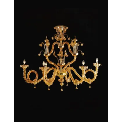 Zdjęcie Wyjątkowy szklany żyrandol z włoch