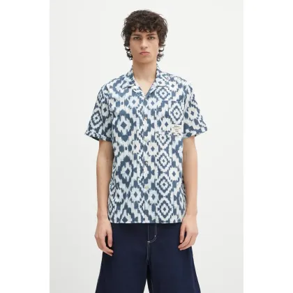Zdjęcie Barbour koszula bawełniana Homelane Printed S/S Relaxed Fit Shirt męska kolor granatowy relaxed MSH5599