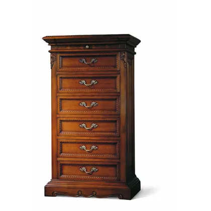 Zdjęcie Stylowa włoska antyczna komoda z sześcioma szufladami