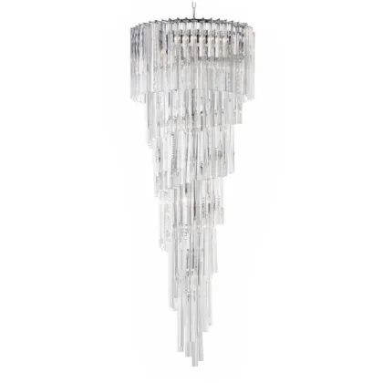 Zdjęcie Żyrandol z trójścianami ze szkła Murano o strukturze kaskadowej - Il Paralume Marina