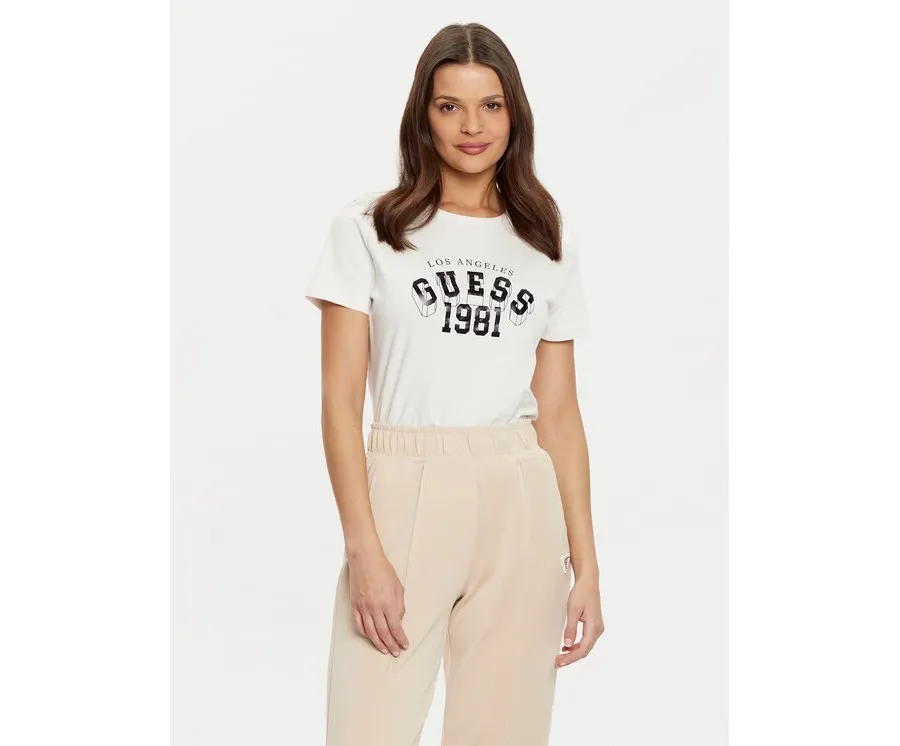 obrazek 1 Guess T-Shirt V5RI06 I3Z14 Écru Regular Fit