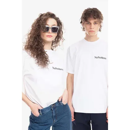 Zdjęcie Aries t-shirt bawełniany Gong Temple SS Tee kolor biały z nadrukiem AR60009-BLACK