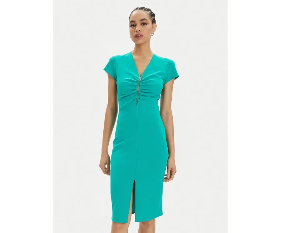 obrazek 1 Rinascimento Sukienka koktajlowa CFC0117728003 Turkusowy Slim Fit