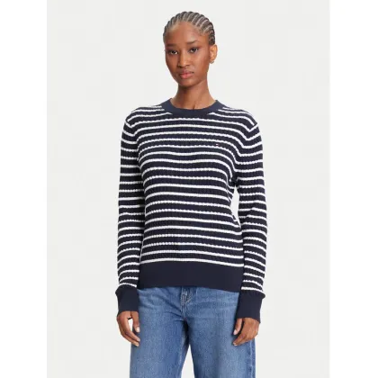 Zdjęcie Tommy Hilfiger Sweter Fine WW0WW44993 Granatowy Regular Fit