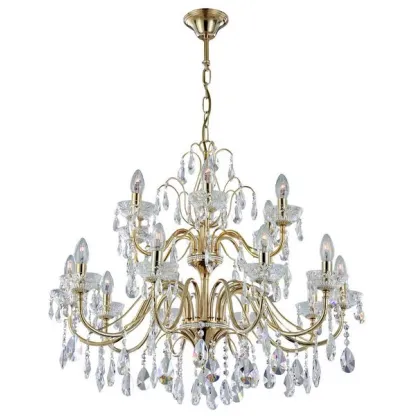 Zdjęcie Niepowtarzalny dekoracyjny żyrandol z pozłacanego mosiądzu