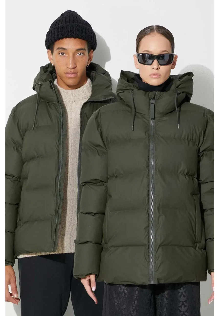 obrazek 1 Rains kurtka 15120 Jackets kolor zielony zimowa