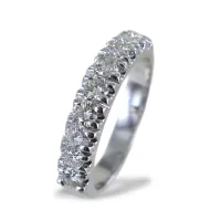 Picture Riviera ring with 9 diamonds in gold and diamonds over half a carat