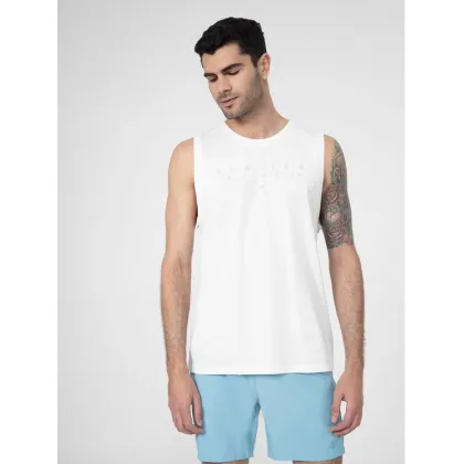 Zdjęcie 4F Tank top 4FSS23TTSHM368 Biały Regular Fit