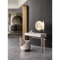 Picture An elegant dressing table with a mirror for a chic bedroom