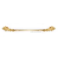 Picture Stylish towel holder with cast brass acanthus leaves - Il Paralume Marina