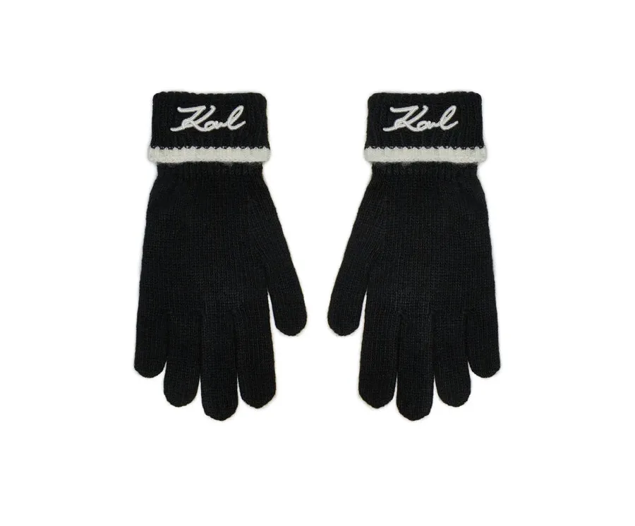 obrazek 1 KARL LAGERFELD Rękawiczki Damskie 246W3601 Czarny