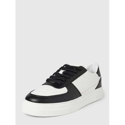 Zdjęcie Sneakersy skórzane w jednolitym kolorze model ‘HARALD’