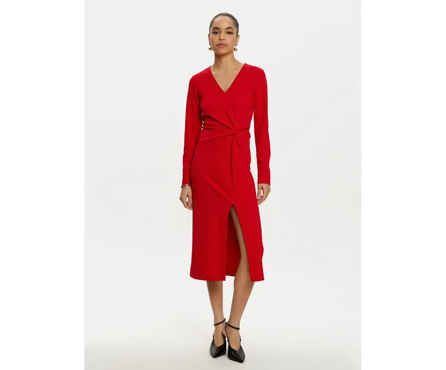 obrazek 1 Joseph Ribkoff Sukienka koktajlowa 243308 Czerwony Slim Fit